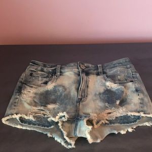 Denim Low waisted short short